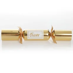 Personalised Gold Plain Bon Bon - Single Christmas Bon Bons|