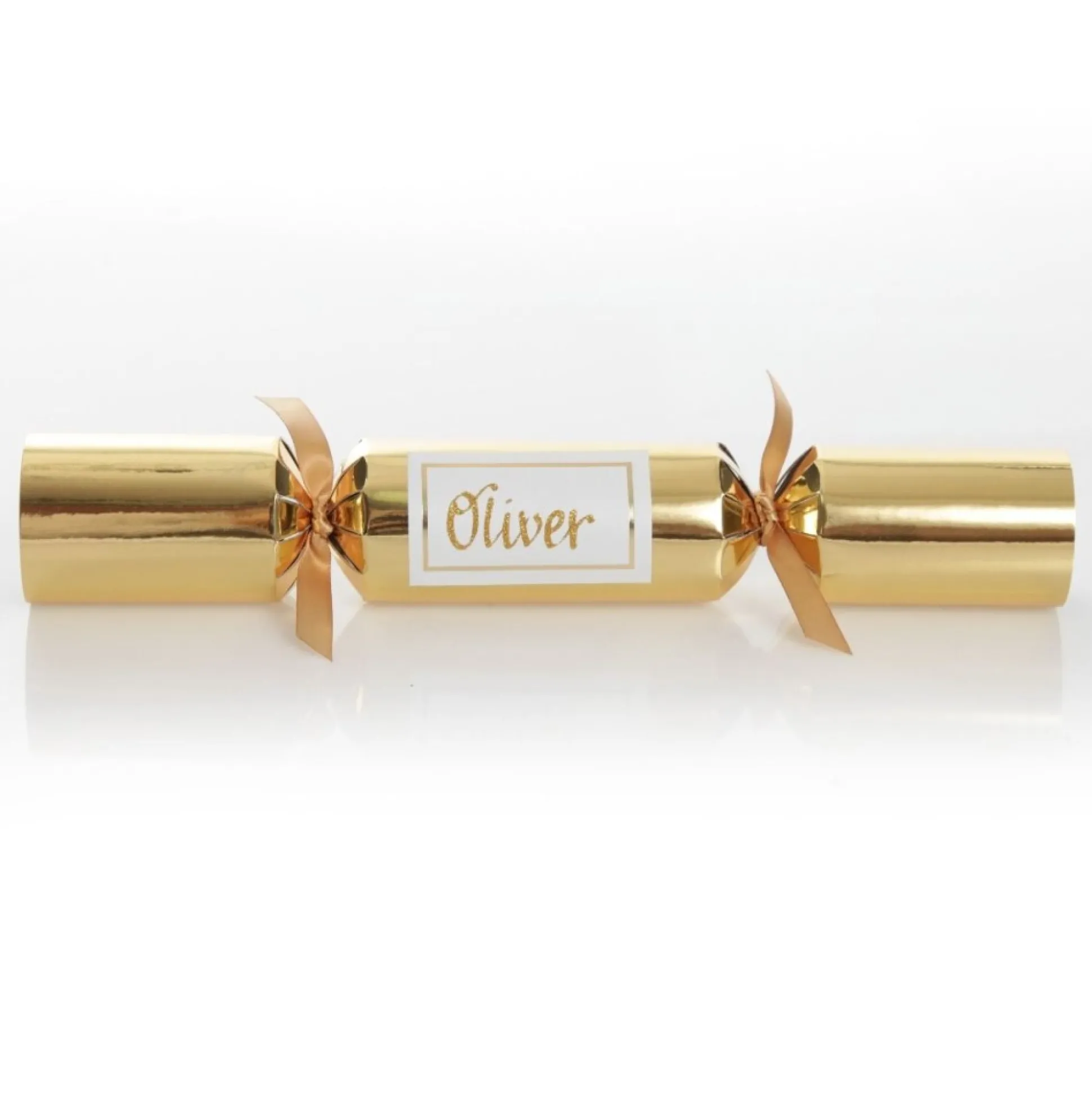 Personalised Gold Plain Bon Bon - Single Christmas Bon Bons|