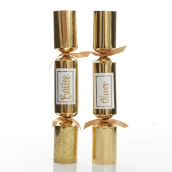 Personalised Gold Plain Bon Bon - Single Christmas Bon Bons|