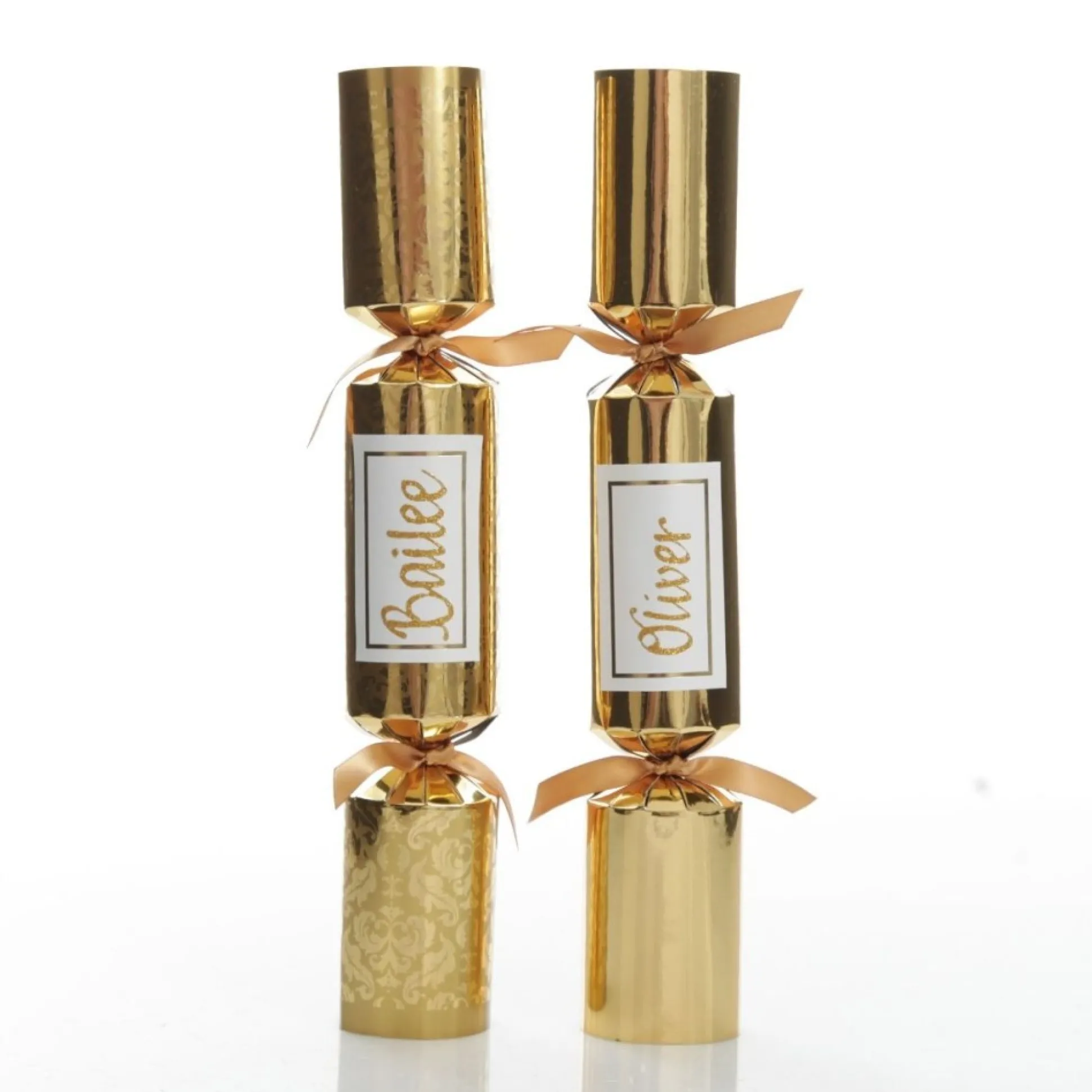 Personalised Gold Plain Bon Bon - Single Christmas Bon Bons|