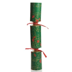 Personalised Green Swirling Holly Bon Bon - Single Christmas Bon Bons|