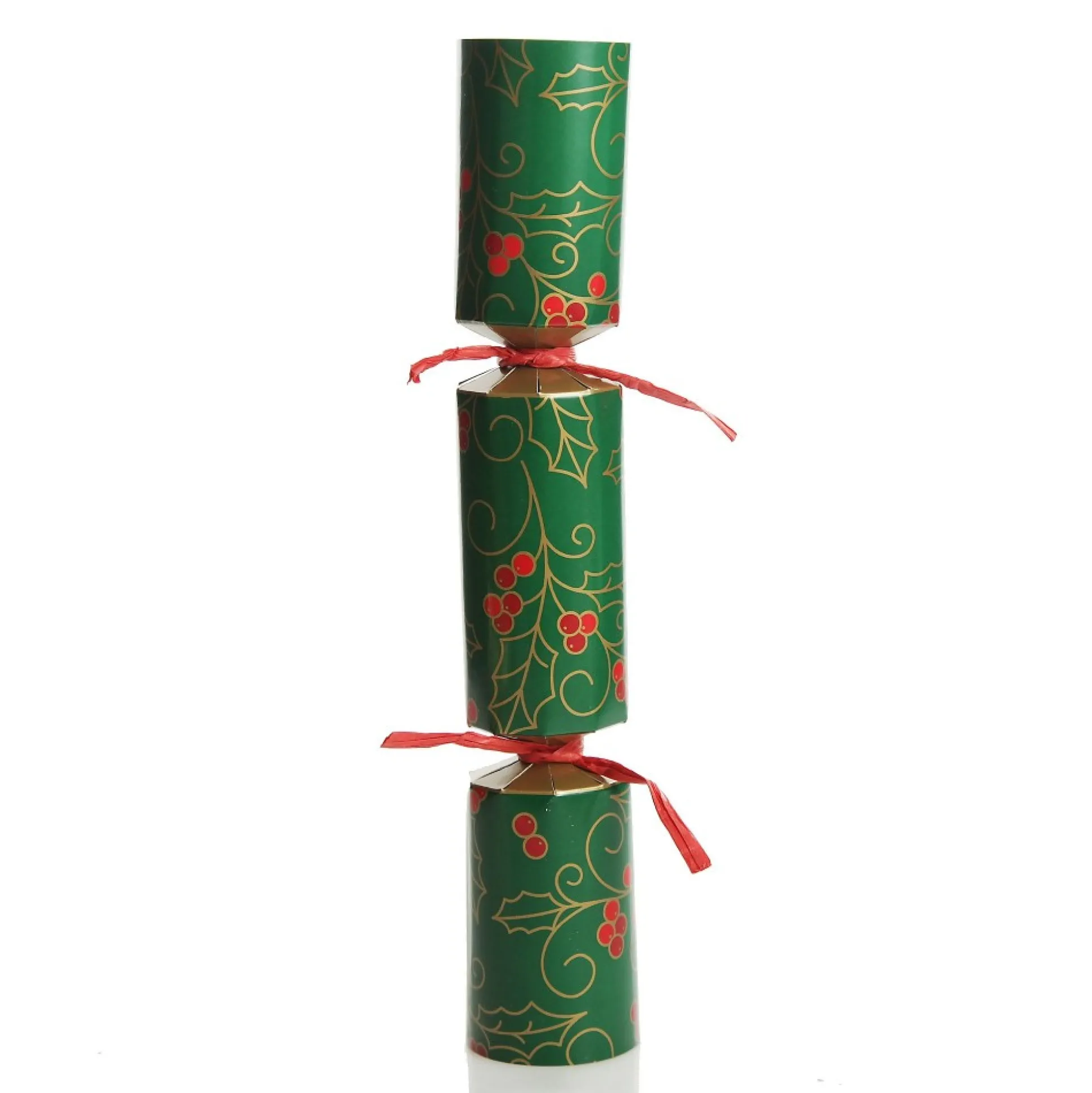 Personalised Green Swirling Holly Bon Bon - Single Christmas Bon Bons|