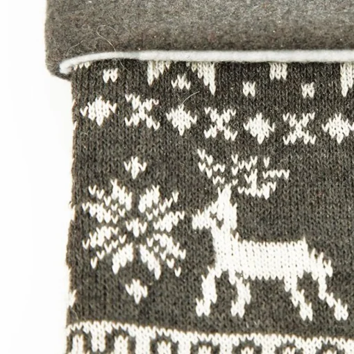 Personalised Grey Knitted Christmas Stocking Personalised Stockings|