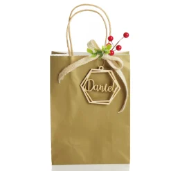 Personalised Hexagonal Laser Cut Christmas Decoration Personalised Decorations|