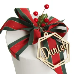 Personalised Hexagonal Laser Cut Christmas Decoration Personalised Decorations|