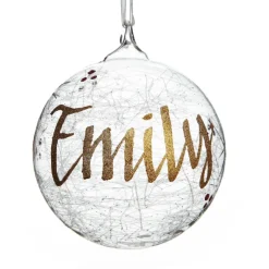 Personalised Icicle Glass Christmas Bauble Personalised Baubles|