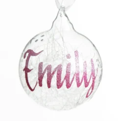 Personalised Icicle Glass Christmas Bauble Personalised Baubles|