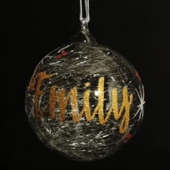 Personalised Icicle Glass Christmas Bauble Personalised Baubles|