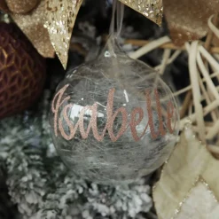 Personalised Icicle Glass Christmas Bauble Personalised Baubles|