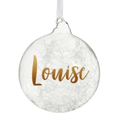 Personalised Icicle Glass Christmas Bauble Personalised Baubles|