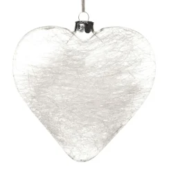 Personalised Icicle Glass Heart Personalised Baubles|