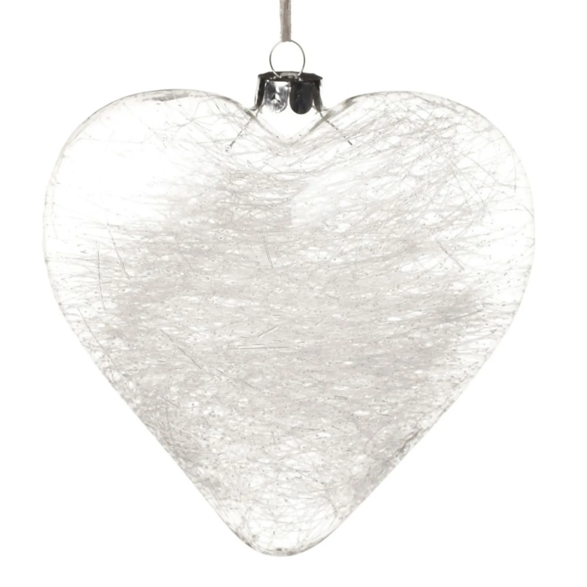Personalised Icicle Glass Heart Personalised Baubles|