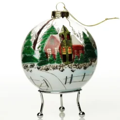 Personalised Inside Painted Church Christmas Bauble Personalised Baubles|