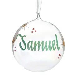 Personalised Iridescent Glass Christmas Bauble Personalised Baubles|