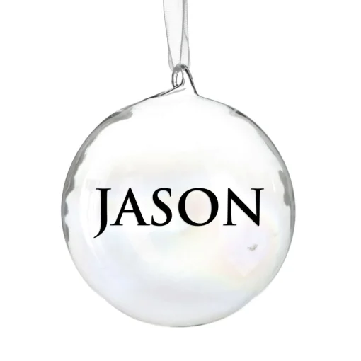 Personalised Iridescent Glass Christmas Bauble Personalised Baubles|