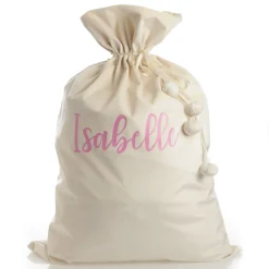 Personalised Ivory Velvet Santa Sack Personalised Santa Sacks|
