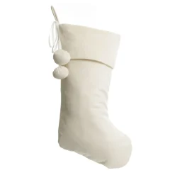 Personalised Ivory Velvet Christmas Stocking Personalised Stockings|