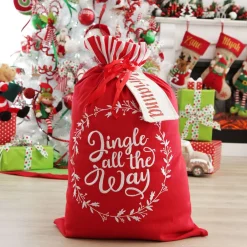 Personalised 'Jingle All The Way' Santa Sack Personalised Santa Sacks|