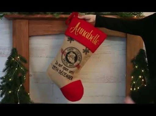 Personalised Jumbo Burlap Stocking Personalised Stockings|