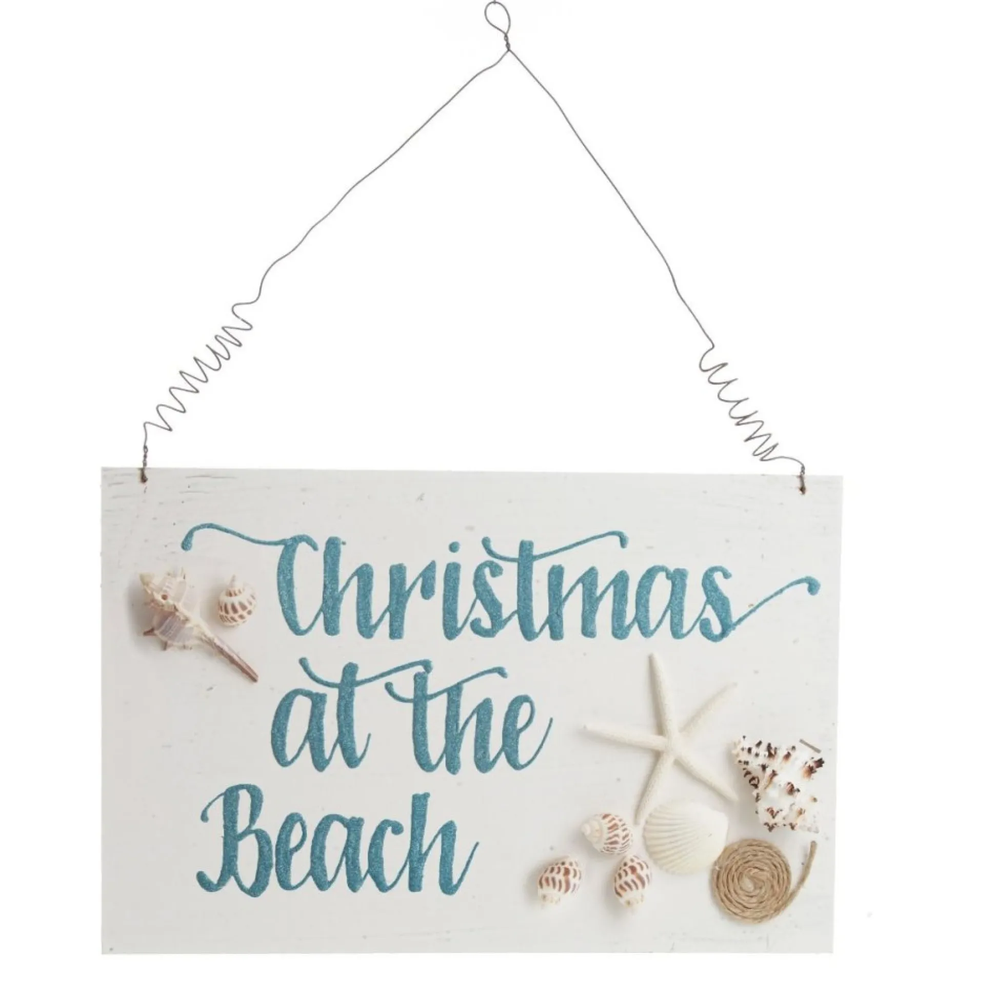 Personalised Large Beach Christmas Wood Plaque Christmas Plaques|