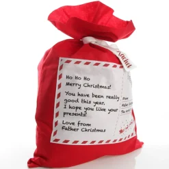 Personalised Letter from Santa Red Felt Jumbo Sack Personalised Santa Sacks|
