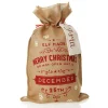 Personalised Natural Linen Santa Sack Tag Personalised Santa Sacks|