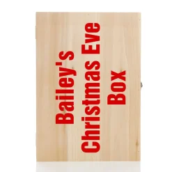 Personalised Natural Wooden Christmas Eve Keepsake Box Christmas Eve Keepsake Boxes|