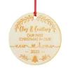 Personalised Our First Christmas New Home Etched Decoration Personalised Decorations|