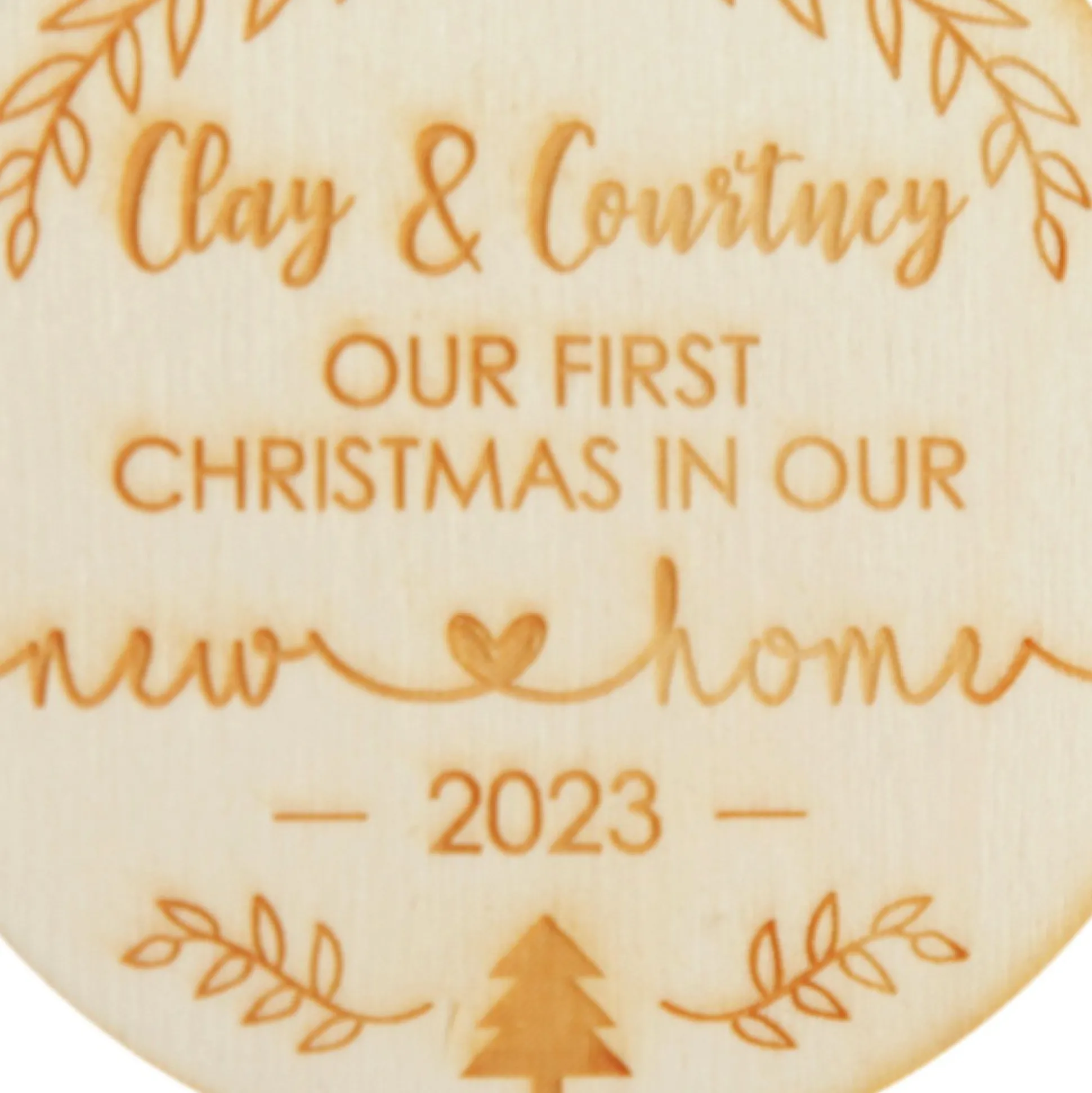 Personalised Our First Christmas New Home Etched Decoration Personalised Decorations|
