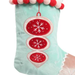 Personalised Peppermint Bauble Christmas Stocking Personalised Stockings|