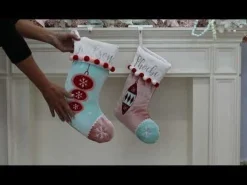 Personalised Peppermint Bauble Christmas Stocking Personalised Stockings|