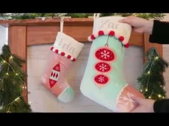 Personalised Peppermint Bauble Christmas Stocking Personalised Stockings|