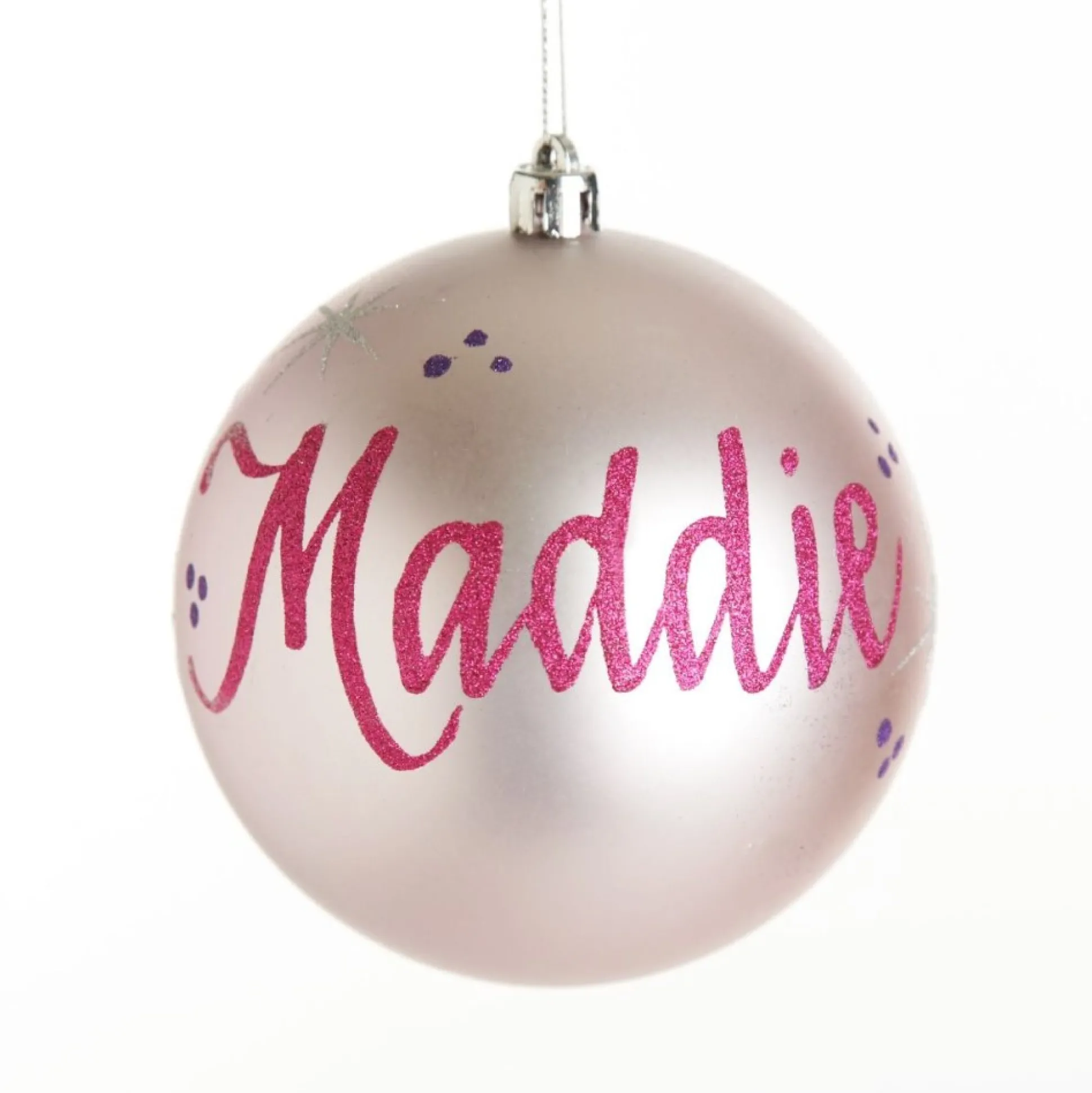 Personalised Pink Shatterproof Christmas Bauble Personalised Baubles|