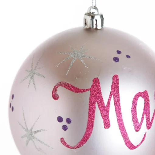 Personalised Pink Shatterproof Christmas Bauble Personalised Baubles|