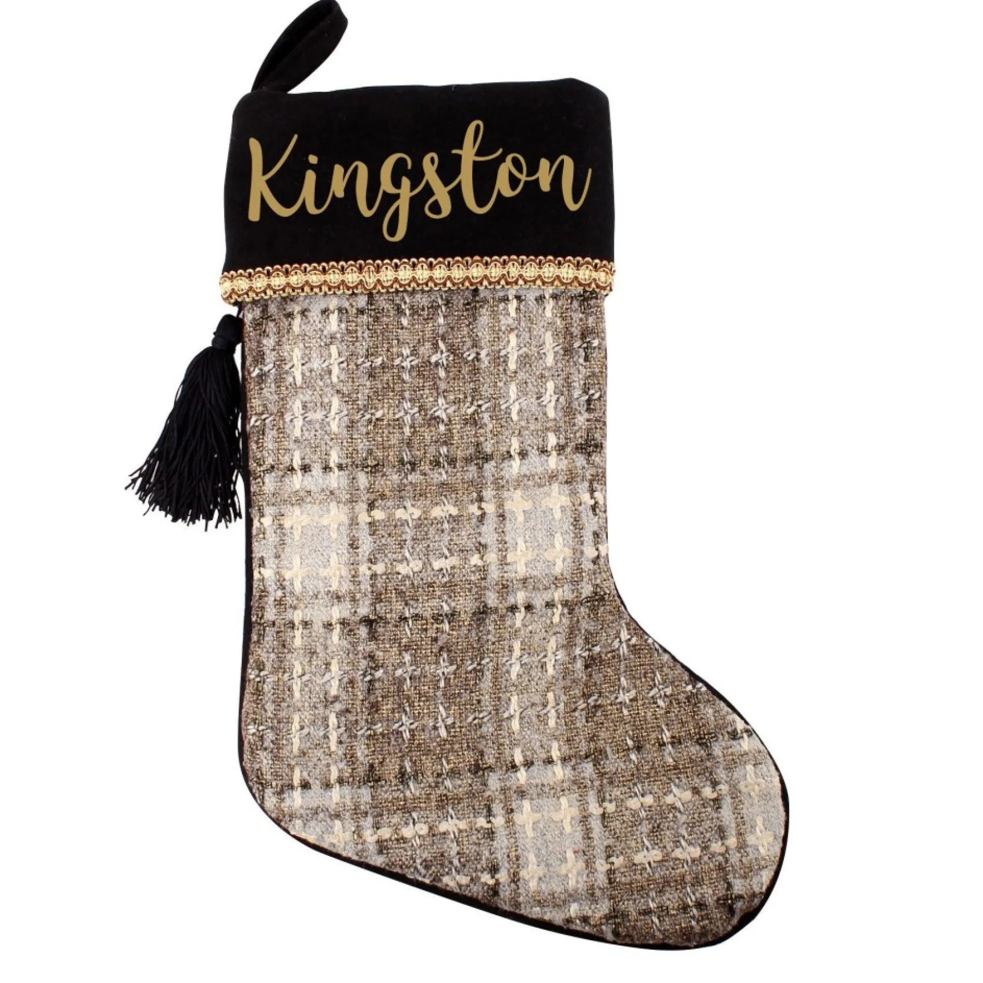 Personalised Plaid Christmas Stocking Personalised Stockings|