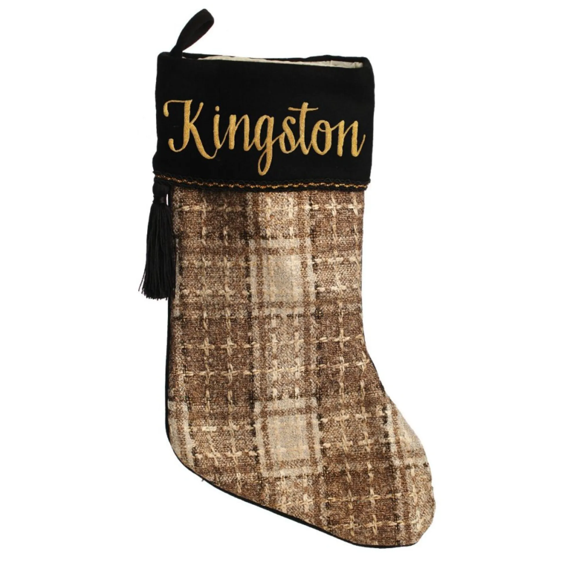 Personalised Plaid Christmas Stocking Personalised Stockings|