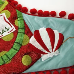 Personalised Pom Pom Beach Christmas Stocking Personalised Stockings|