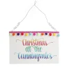 Personalised Pom Pom Rainbow Wood Plaque Christmas Plaques|