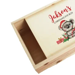 Personalised Printed Wooden Christmas Eve Box - Koala Babys First Christmas|