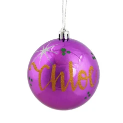 Personalised Purple Shatterproof Christmas Bauble Personalised Baubles|