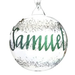 Personalised Rainbow Glass Christmas Bauble Personalised Baubles|