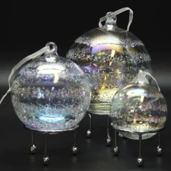 Personalised Rainbow Glass Christmas Bauble Personalised Baubles|