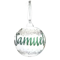 Personalised Rainbow Glass Christmas Bauble Personalised Baubles|