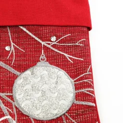 Personalised Red Bauble Christmas Stocking Personalised Stockings|