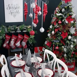 Personalised Red Bauble Christmas Stocking Personalised Stockings|