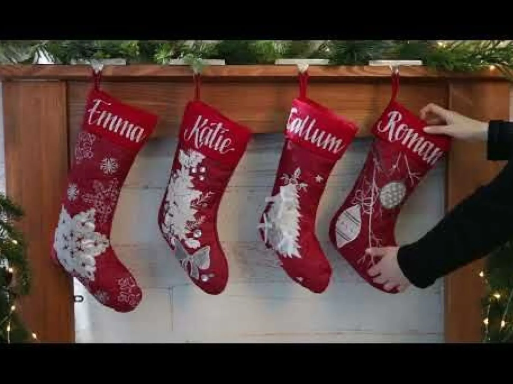 Personalised Red Bauble Christmas Stocking Personalised Stockings|