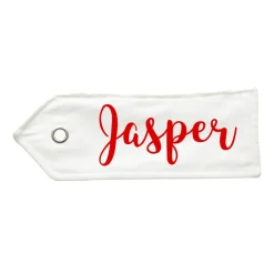 Personalised Red Merry Christmas Santa Sack with Candy Cane Stripe Trim Personalised Santa Sacks|