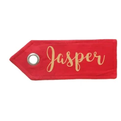 Personalised Red Merry Christmas Santa Sack with Candy Cane Stripe Trim Personalised Santa Sacks|