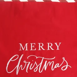 Personalised Red Merry Christmas Santa Sack with Candy Cane Stripe Trim Personalised Santa Sacks|