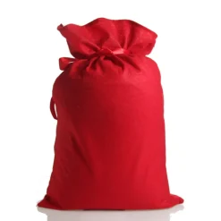 Personalised Red Merry Christmas Santa Sack with Candy Cane Stripe Trim Personalised Santa Sacks|